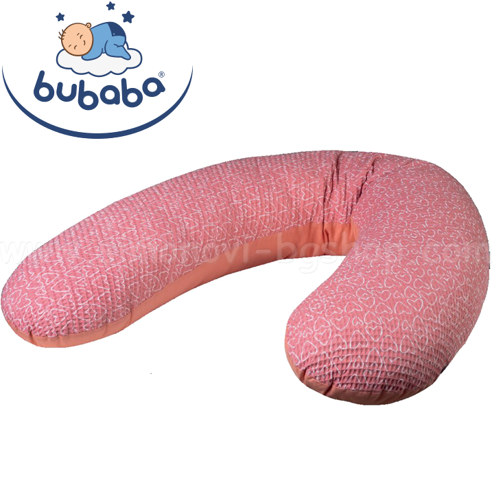 *Bubaba Възглавница за кърмене Pink Hearts 41052 *Bubaba Възглавница за кърмене Pink Hearts 41052