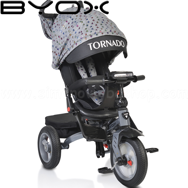 Byox Триколка Tornado с музикално табло Grey Byox Триколка Tornado с музикално табло Grey