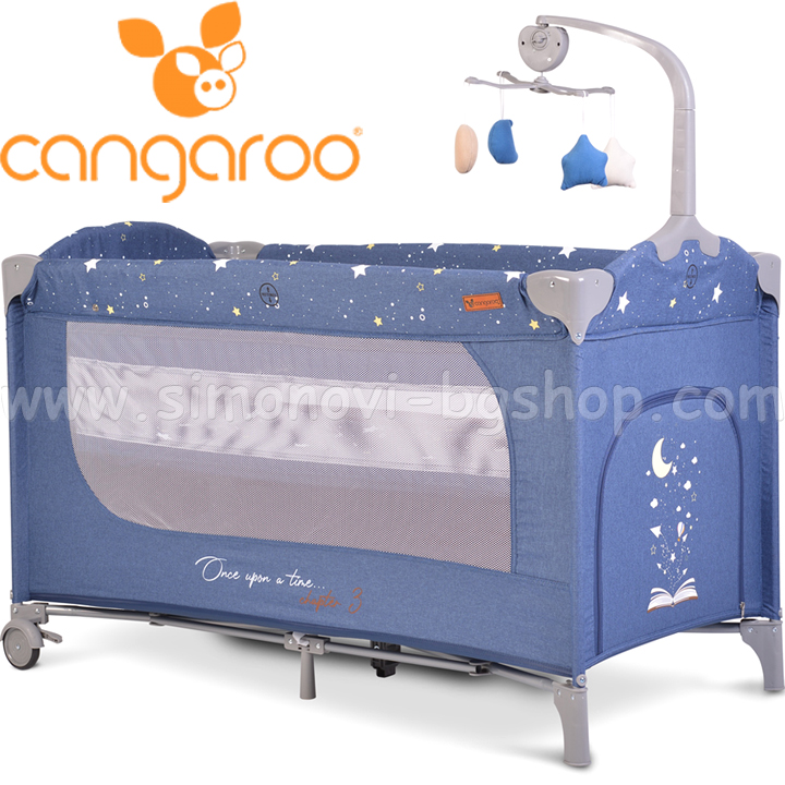 2021 CANGAROO Two-level cot Once upon a time 3 Denim