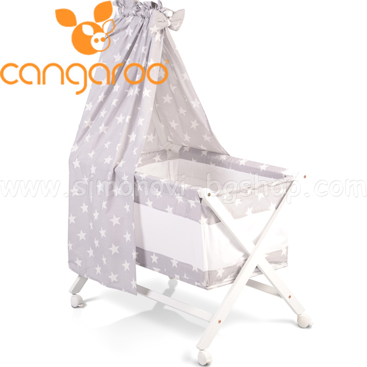 CANGAROO - Wooden Cassy Grey Bed