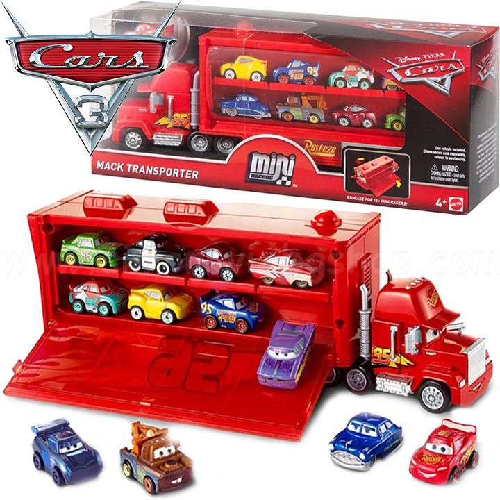 *Cars 3 Mini Racers Камион Мак транспортьор с 1бр. количка FLG70 Mattel *Cars 3 Mini Racers Камион Мак транспортьор с 1бр. количка FLG70 Mattel