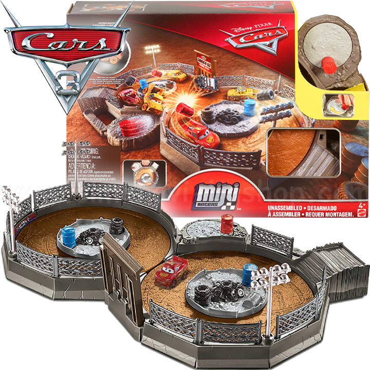 *Cars 3 Mini Racers Преносима сгъваема писта за мини колички Crank & Crash FLG71 *Cars 3 Mini Racers Преносима сгъваема писта за мини колички Crank & Crash FLG71