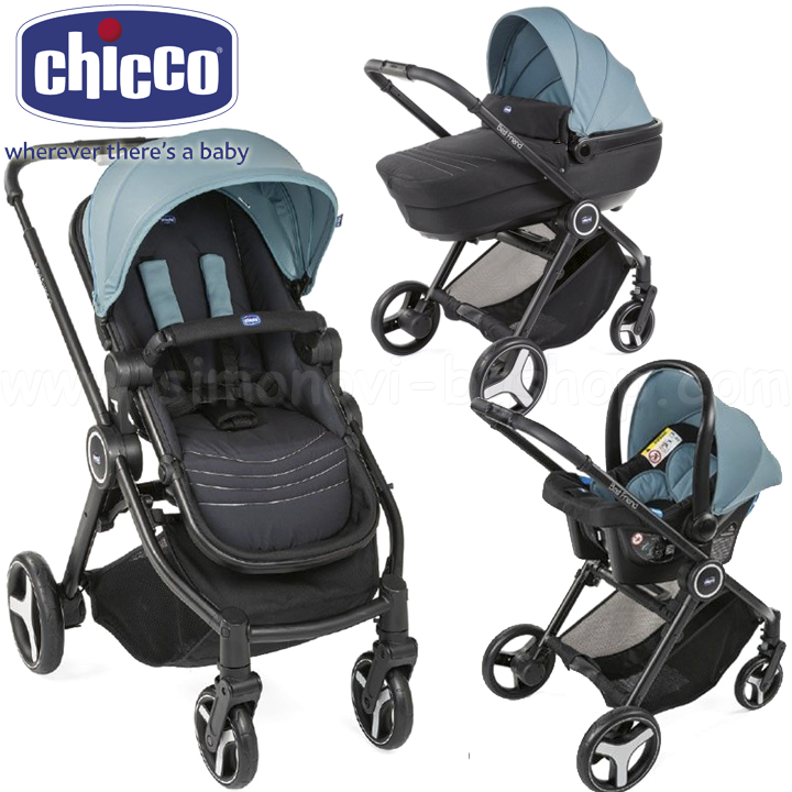 * Chicco Baby Stroller 3 in 1 TRIO BEST FRIEND Light Cactus79421.600