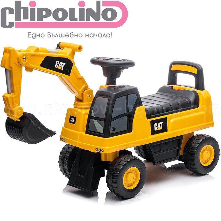 * 2023 Chipolino Kids se plimbă cu un excavator CAT în galben ROCCAT02