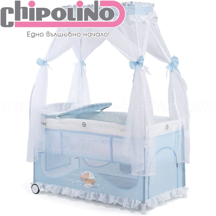 *Chipolino Sleeping cage 2 levels Sahara LUX with canopy KOSISA212PB