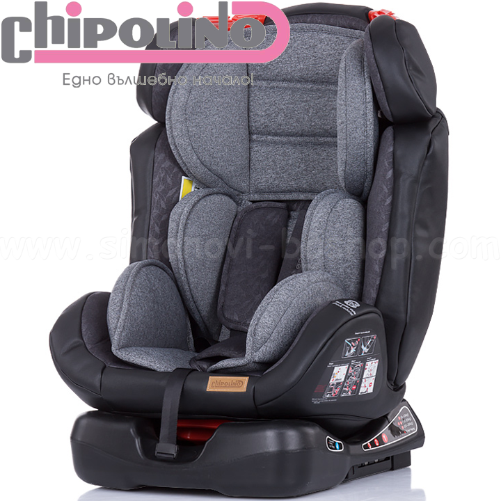 * Chipolino Car seat Orbit Isofix (0-36kg) Granite * Chipolino Car seat Orbit Isofix (0-36kg) Granite