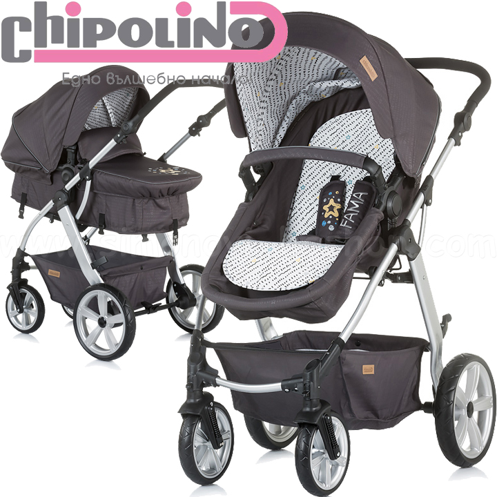 Chipolino Комбинирана количка Фама/ Fama 2 в 1 Granite Grey KKFA11901GG Chipolino Комбинирана количка Фама/ Fama 2 в 1 Granite Grey KKFA11901GG