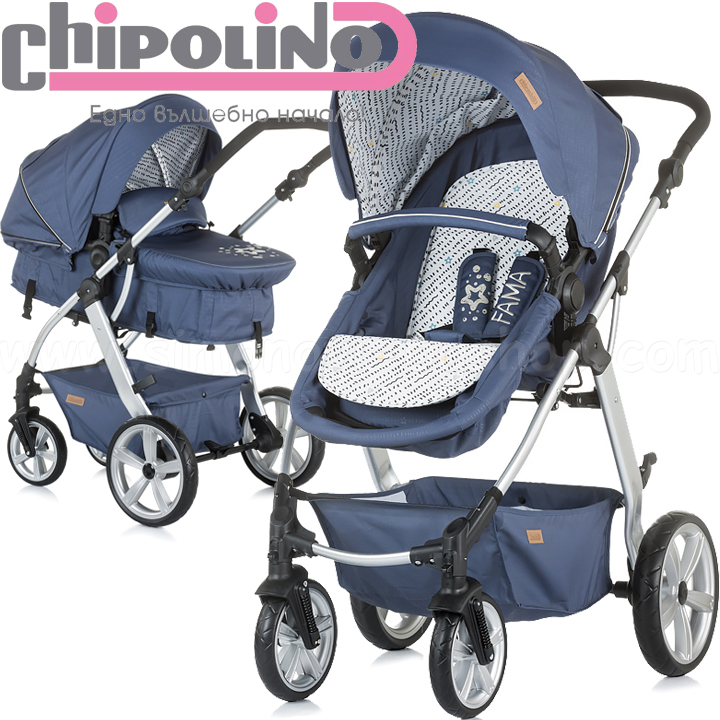 Chipolino Комбинирана количка Фама/ Fama 2 в 1 Marine Blue KKFA11902MB Chipolino Комбинирана количка Фама/ Fama 2 в 1 Marine Blue KKFA11902MB