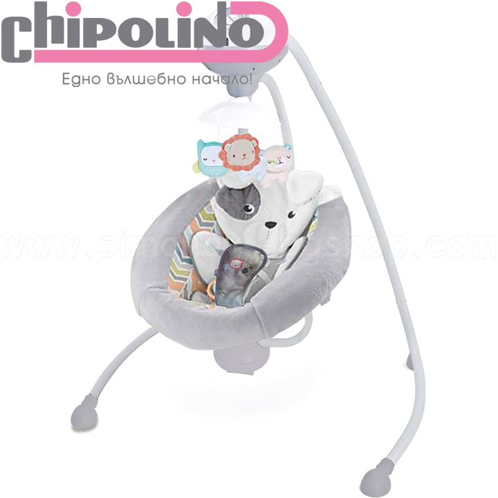 Chipolino Електрическа люлка Аида Сиво Кученце LSHAD0203DG Chipolino Електрическа люлка Аида Сиво Кученце LSHAD0203DG
