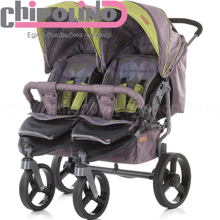 Chipolino Количка за близнаци Туикс/ Twix Truffle KBTX01901TR Chipolino Количка за близнаци Туикс/ Twix Truffle KBTX01901TR