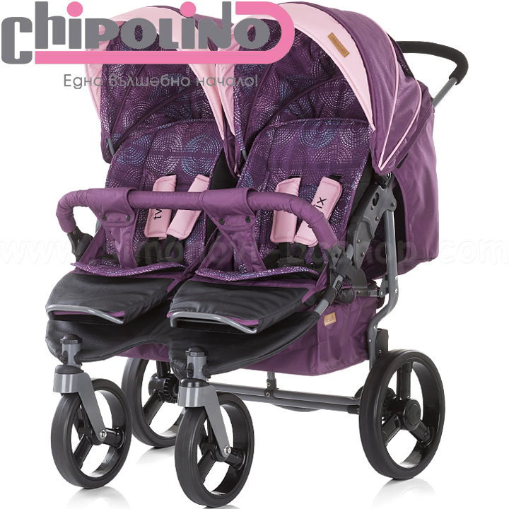Chipolino Количка за близнаци Туикс/ Twix Amethyst KBTX01903AM Chipolino Количка за близнаци Туикс/ Twix Amethyst KBTX01903AM