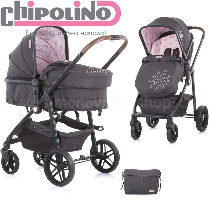 2021 Cărucior combinat Chipolino Adora Peony KKAD02104PP