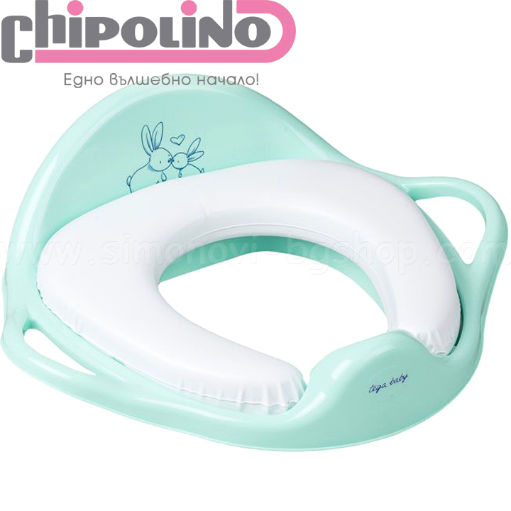 2022 Chipolino Soft Toilet Seat Bunny Mint STPS01605LBM