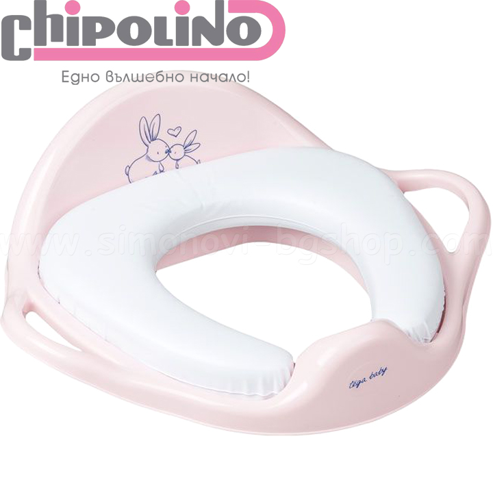 2022 Chipolino Soft Toilet Seat Bunny Pink STPS01604LBR