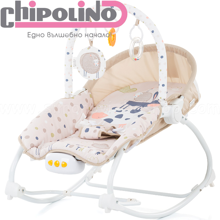 Chipolino Музикален шезлонг Фиеста/Fiesta Beige Farm SHEFI0181BF Chipolino Музикален шезлонг Фиеста/Fiesta Beige Farm SHEFI0181BF