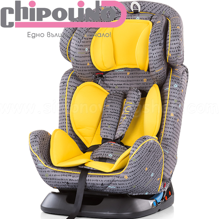Chipolino Стол за кола "4 в 1" групи 0+,1,2,3 Honey Yellow STK410194HY Chipolino Стол за кола "4 в 1" групи 0+,1,2,3 Honey Yellow STK410194HY