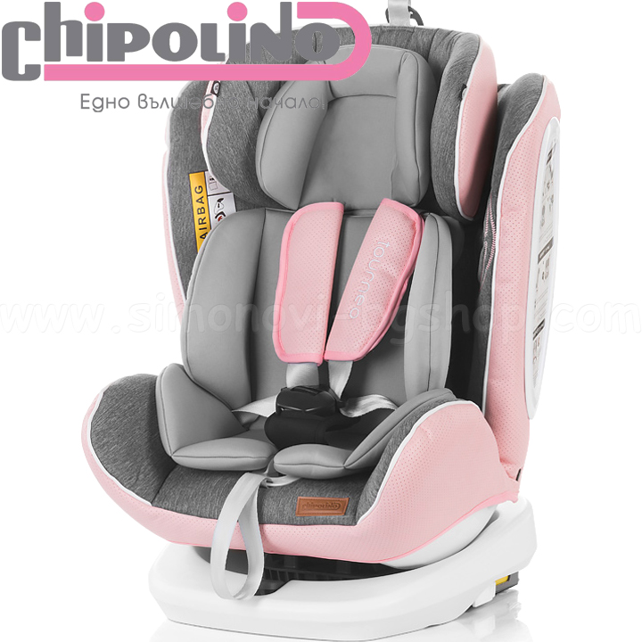 Chipolino Стол за кола Турнео/ Tourneo 360 ISOFIX 0-36kg. Rose Pink STKTOU192RO Chipolino Стол за кола Турнео/ Tourneo 360 ISOFIX 0-36kg. Rose Pink STKTOU192RO