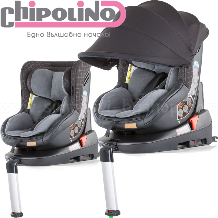 Chipolino Стол за кола Toledo ISOFIX 0-18kg. със сенник Ash STKTO0182AS Chipolino Стол за кола Toledo ISOFIX 0-18kg. със сенник Ash STKTO0182AS