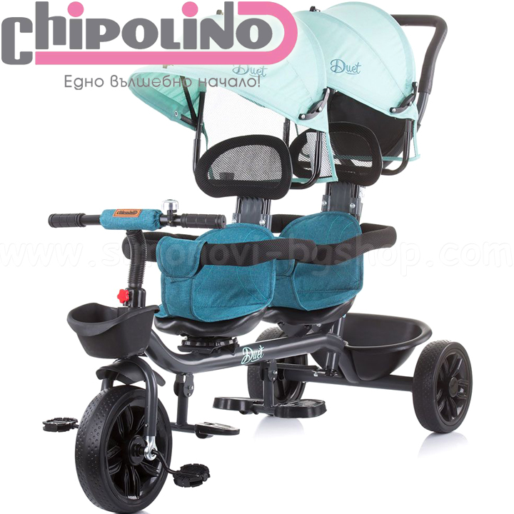 Chipolino Триколка за близнаци Duet Мента TRKDU0212MI Chipolino Триколка за близнаци Duet Мента TRKDU0212MI