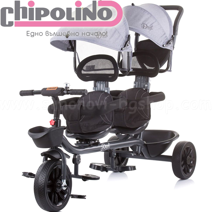 Chipolino Триколка за близнаци Duet Мъгла TRKDU0211MT Chipolino Триколка за близнаци Duet Мъгла TRKDU0211MT