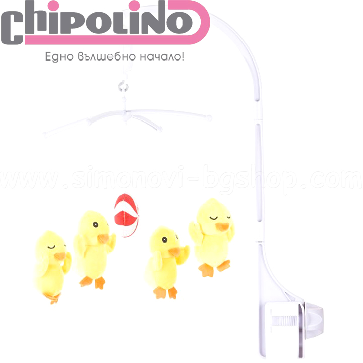 2022 Chipolino Musical carousel for bed and playpen Ducklings MILD02110DUC