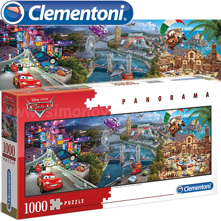 *Clementoni Panorama Cars Пъзел 1000ч. Колите 39446 *Clementoni Panorama Cars Пъзел 1000ч. Колите 39446