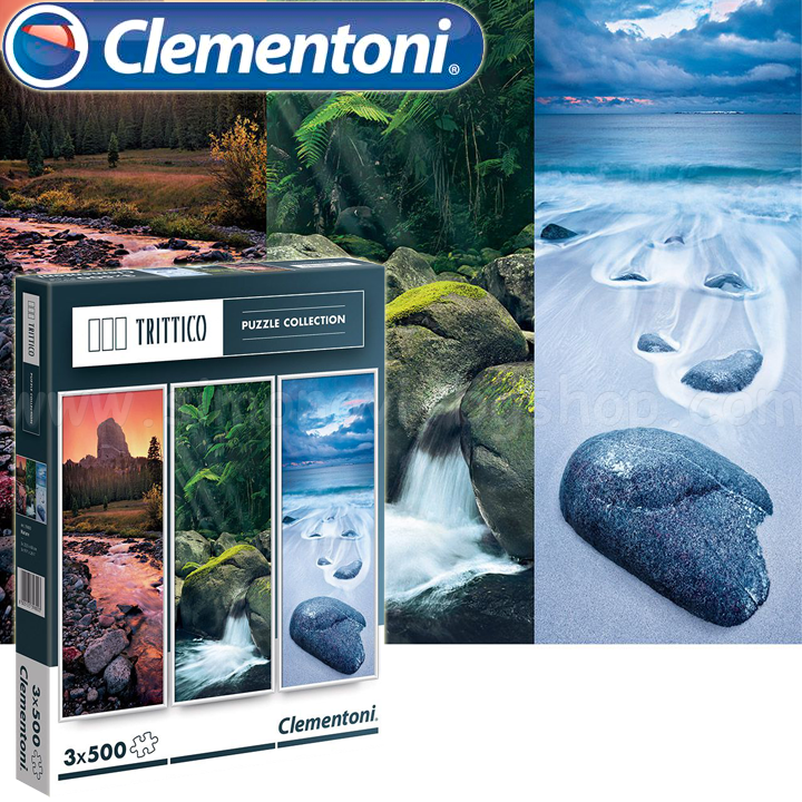 *Clementoni Trittico Пъзел 3x500ч. "Nature" 39800 *Clementoni Trittico Пъзел 3x500ч. "Nature" 39800