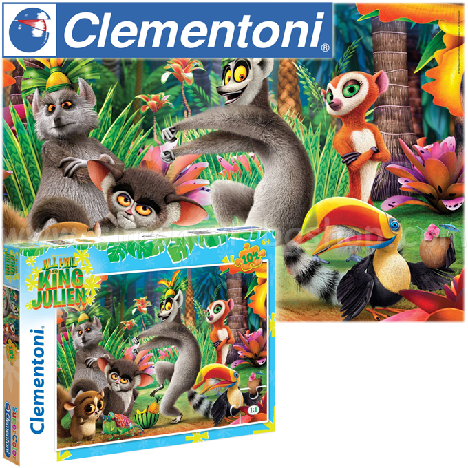 *Clementoni   104. All Hall King Julien 27960