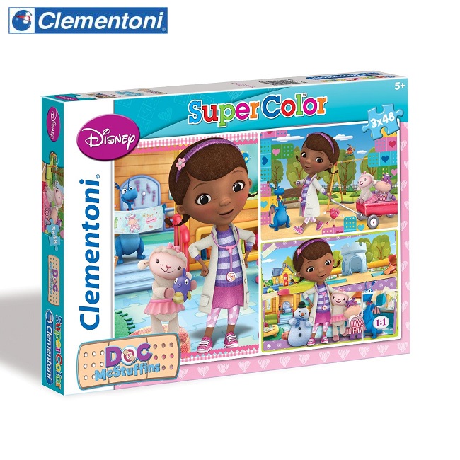 Clementoni -  3x48. Doc Mcstuffin 25188