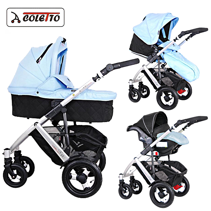 Coletto - Dante Combined pram 3 in 1 Blue