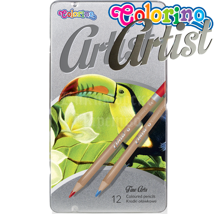 Colorino Artist Цветни моливи 12 цвята в метална кутия 83256 Colorino Artist Цветни моливи 12 цвята в метална кутия 83256