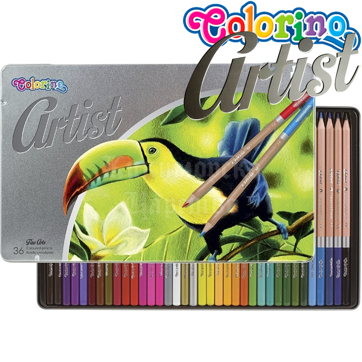 Colorino Artist Цветни моливи 36 цвята в метална кутия 83270 Colorino Artist Цветни моливи 36 цвята в метална кутия 83270