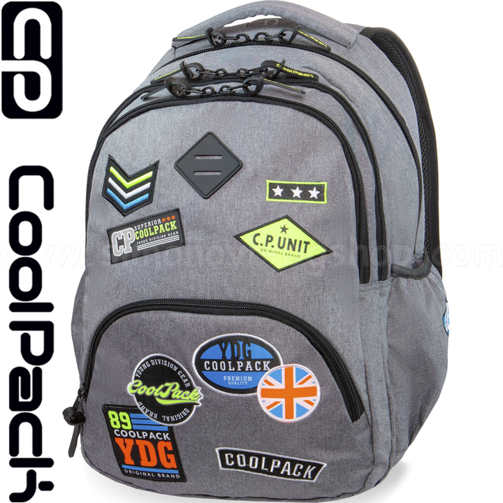 Cool Pack BENTLEY Раница A401 Badges Grey B24052 Cool Pack BENTLEY Раница A401 Badges Grey B24052