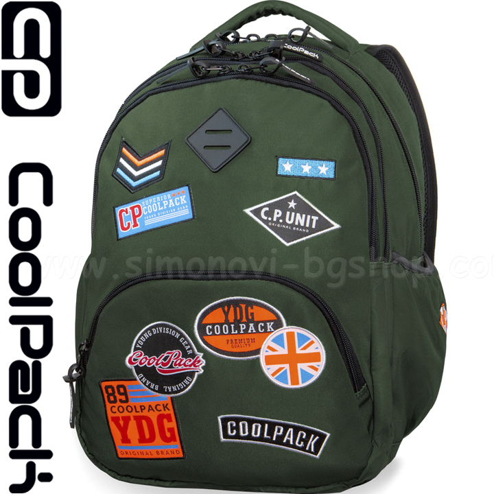 Cool Pack BENTLEY Раница A415 Badges Green B24054 Cool Pack BENTLEY Раница A415 Badges Green B24054