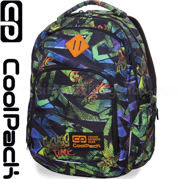 Cool Pack Break USB Ученическа раница Grunge Time B24035 Cool Pack Break USB Ученическа раница Grunge Time B24035