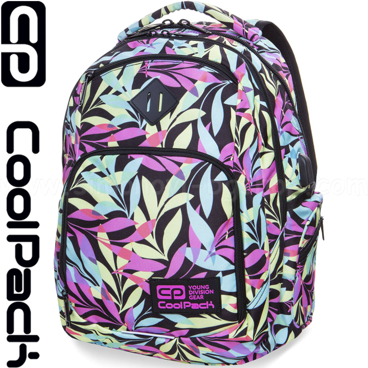 Cool Pack Break USB Ученическа раница Pastel Leaves B24050 Cool Pack Break USB Ученическа раница Pastel Leaves B24050