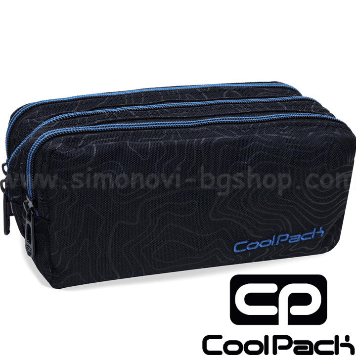 Cool Pack Primus Несесер с три ципа Topography Blue B60003 Cool Pack Primus Несесер с три ципа Topography Blue B60003
