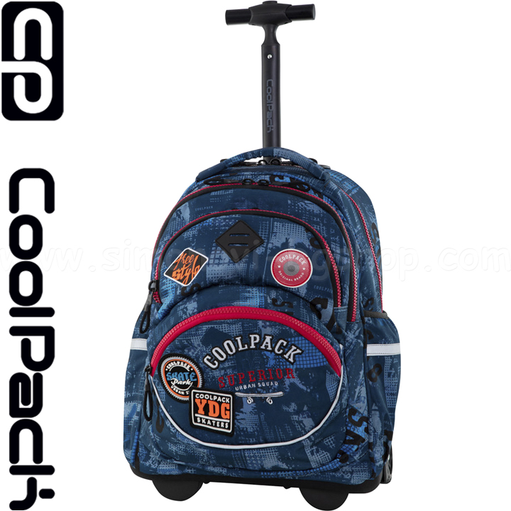 2019 Cool Pack Starr Ученическа раница на колелца Badges B`Blue B35154 2019 Cool Pack Starr Ученическа раница на колелца Badges B`Blue B35154