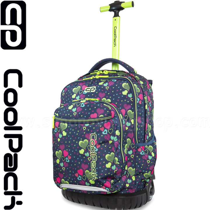Cool Pack Trolley Swift Ученическа раница на колелца Lime Hearts B04010 Cool Pack Trolley Swift Ученическа раница на колелца Lime Hearts B04010