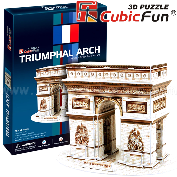 *3D Cubic Fun Puzzles   26. Triumphal Arch C045h
