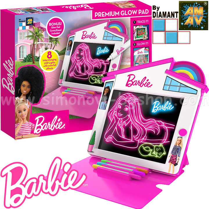 Placă de desen strălucitoare Premium Barbie