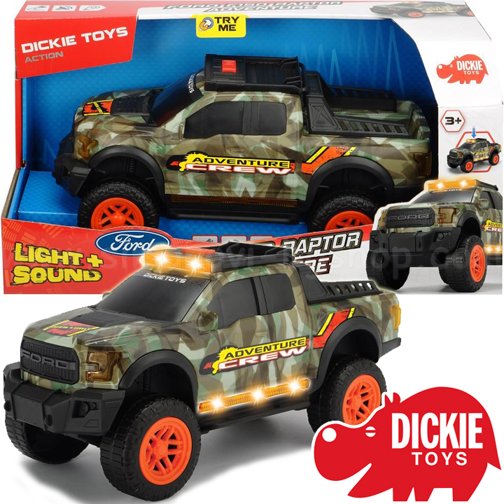 Dickie Toys FORD F150 RAPTOR Pickup with Sound and Light 203756001
