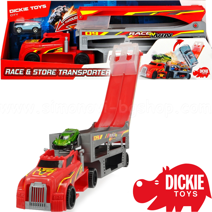 *Dickie Toys Голям автовоз с изстрелвачка и писта за 28 колички 203747003 *Dickie Toys Голям автовоз с изстрелвачка и писта за 28 колички 203747003