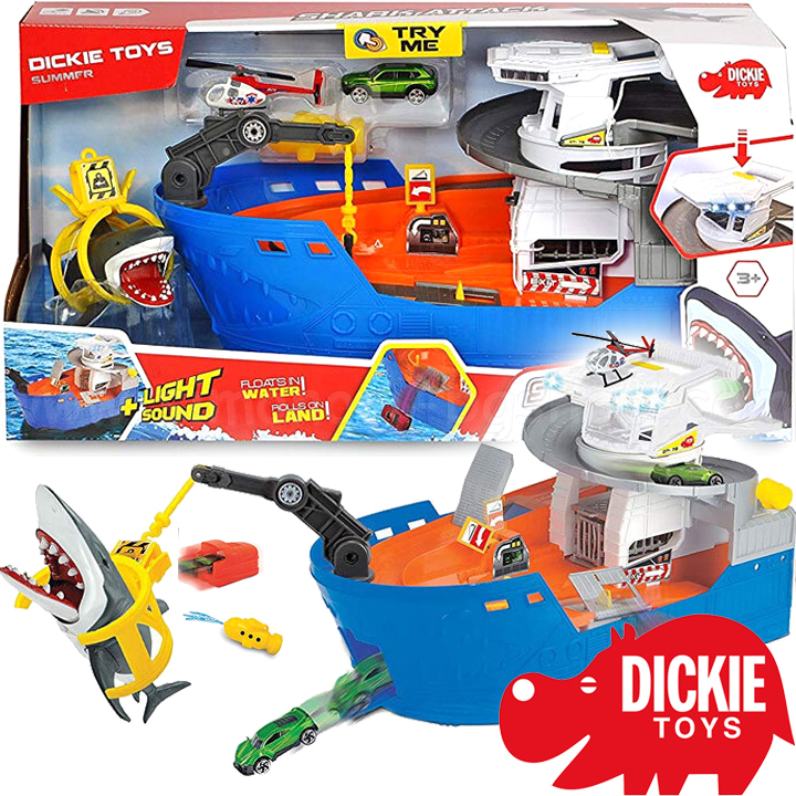 *Dickie Toys Голям риболовен кораб със звук и светлина и акула 203779001 *Dickie Toys Голям риболовен кораб със звук и светлина и акула 203779001