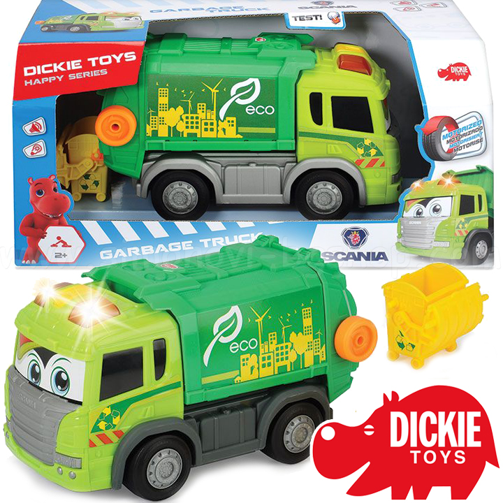 *Dickie Toys Камион за боклук 25 см. SCANIA 203816001 *Dickie Toys Камион за боклук 25 см. SCANIA 203816001