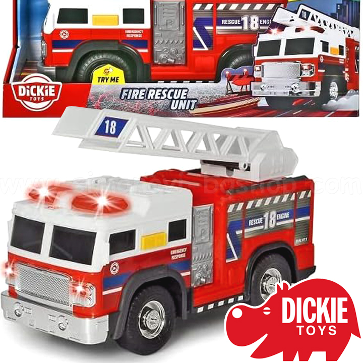 Dickie Toys Fireman 30 cm. Sound and light 203306016