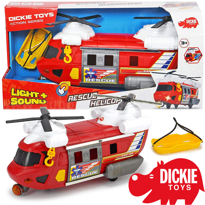 *Dickie Toys Голям спасителен хеликоптер със звуци и светлини 203306009 *Dickie Toys Голям спасителен хеликоптер със звуци и светлини 203306009