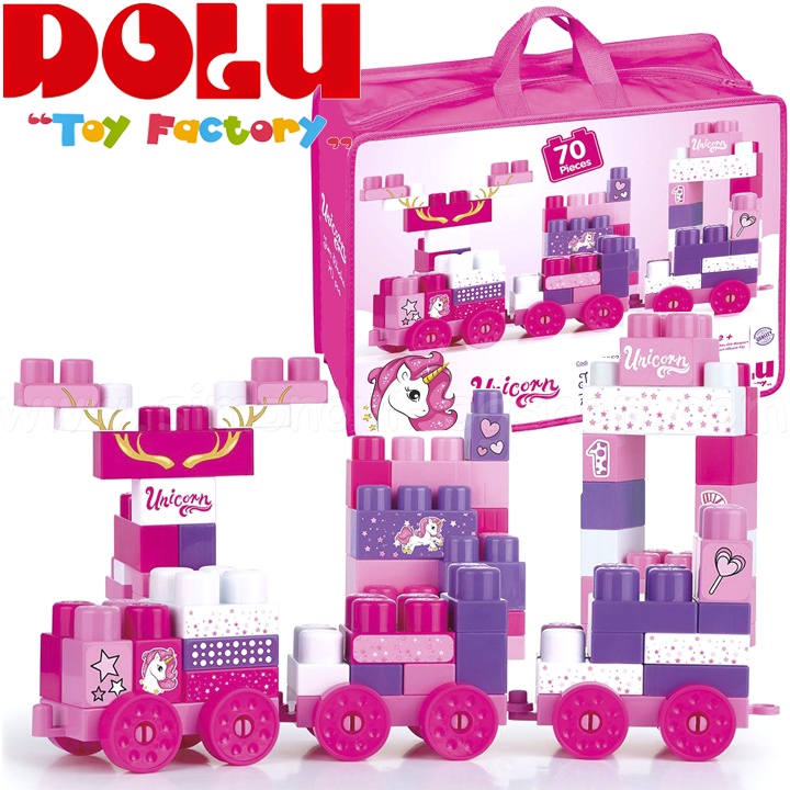 * Constructor Dolu Unicorn pentru copii 70 de piese Unicorn 2552