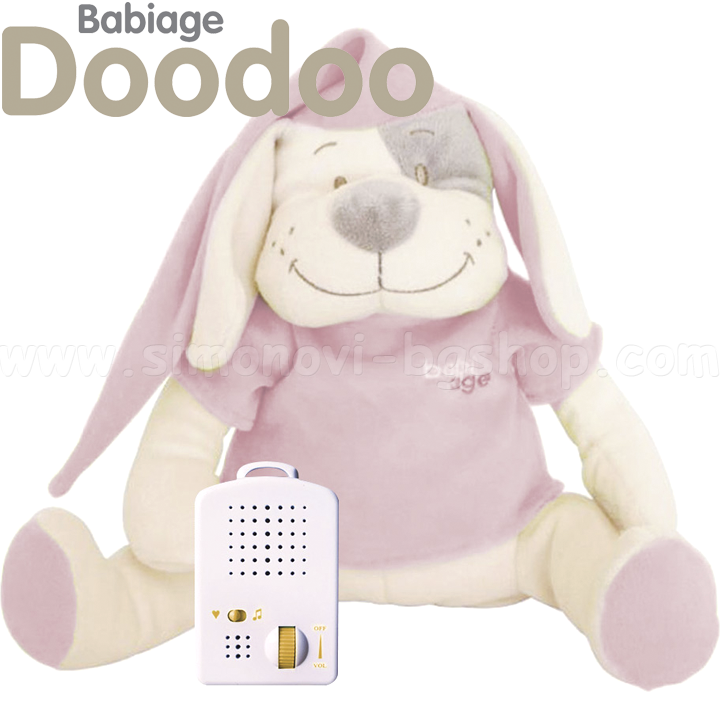 Doodoo Câine de plus cu sunet liniștitor în roz 0113