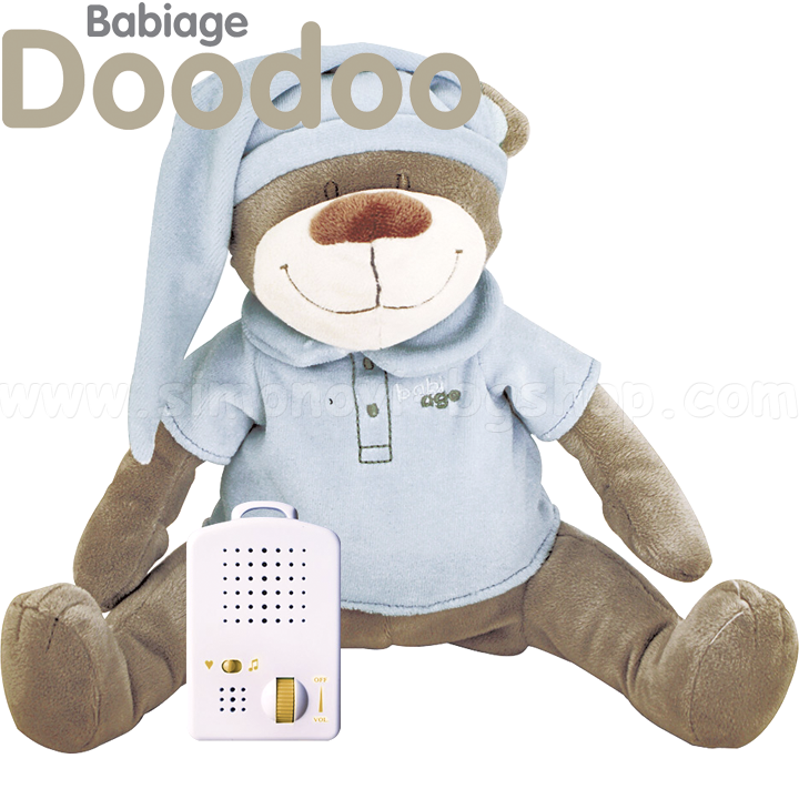 Doodoo Teddy bear with soothing sound in blue 0102